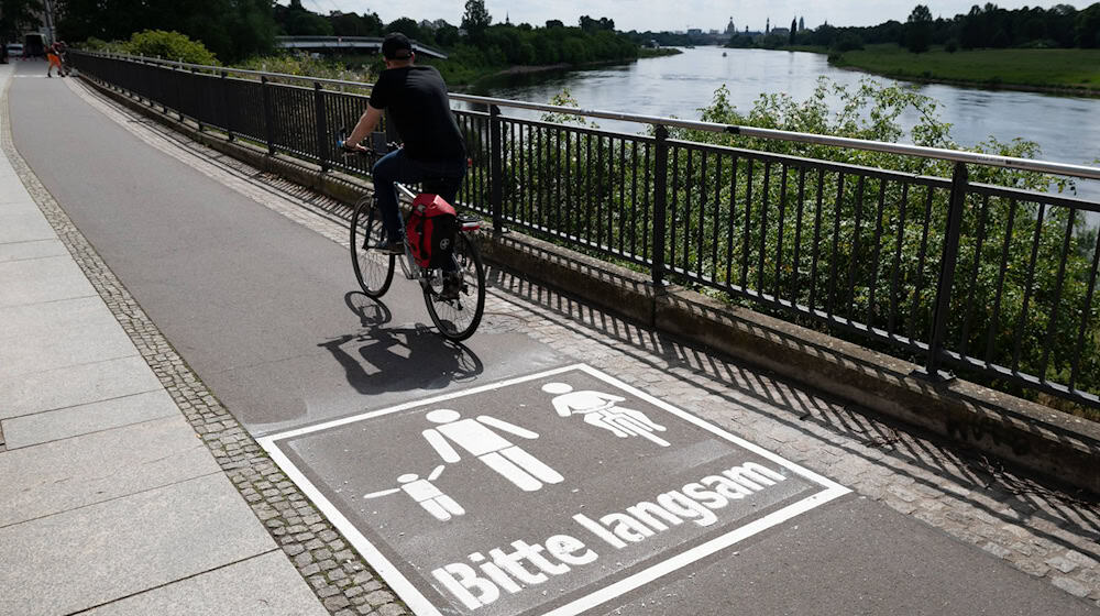 Naturschutzverbände sind nach Ansicht der Grünen nicht am schleppenden Bau von Radwegen schuld. (Symbolbild) / Foto: Sebastian Kahnert/dpa