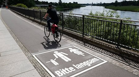 According to the Green Party, nature conservation associations are not to blame for the slow construction of cycle paths. (Symbolic image) / Photo: Sebastian Kahnert/dpa