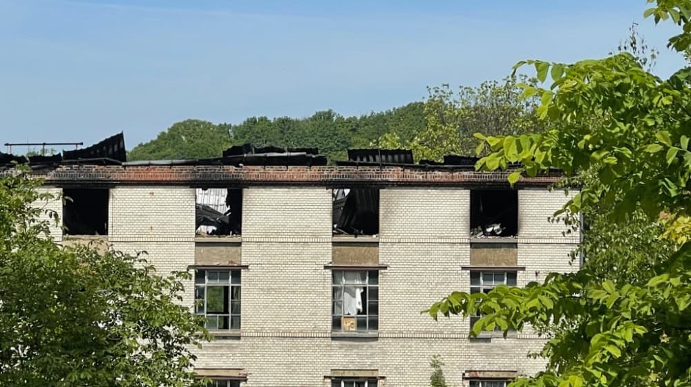 Die abgebrannte Puppenfabrik in Nossen. Foto: Mallek