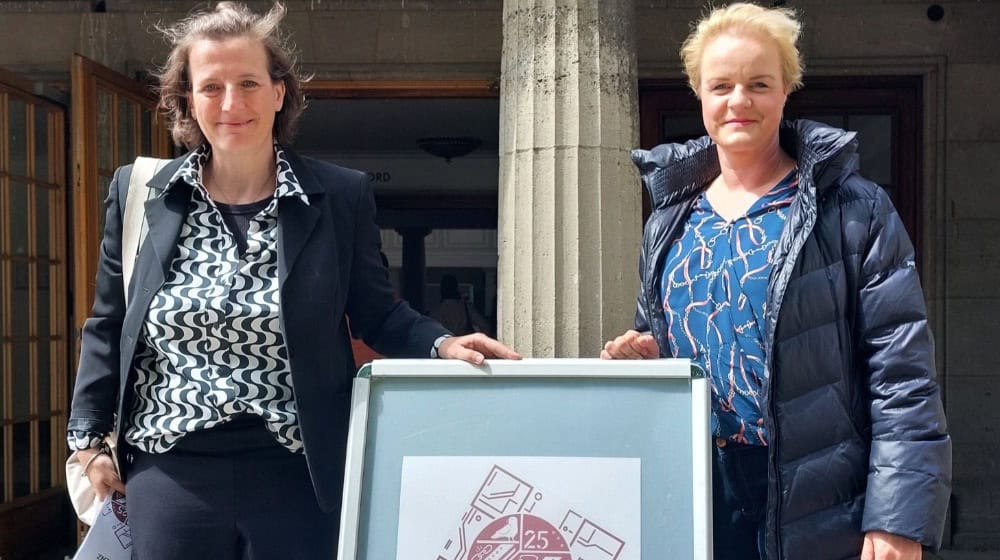 Stadtarchitektin Katja Lamnek (l.) und Simone Panitz vom 1.100-Jahre-Meißen-Verein. Foto: Stadt Meißen