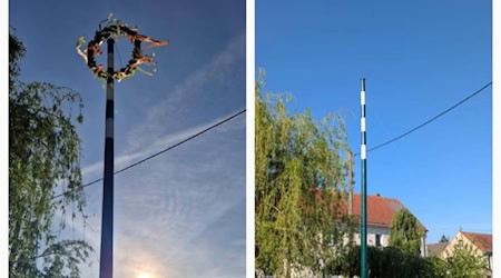 Der Maibaum in Jessen ist weg. Foto: FB