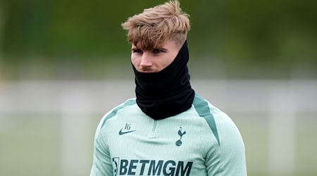 Timo Werner beim Training von Tottenham. / Foto: Bradley Collyer/PA Wire/dpa
