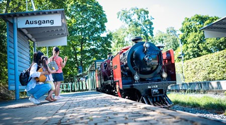 Die Parkeisenbahn unter Dampf. Foto: SBG