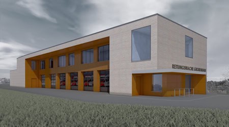 Das Projekt Rettungswache Großenhain. Bildquelle: Schubert Horst Architekten