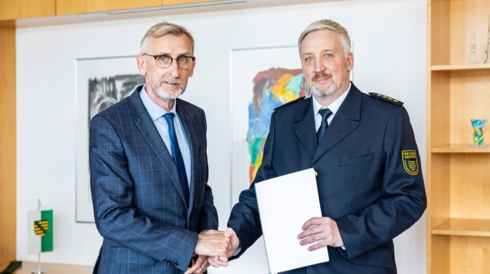 Innenminister Armin Schuster (l.) und Jens Großer. Foto: SMI