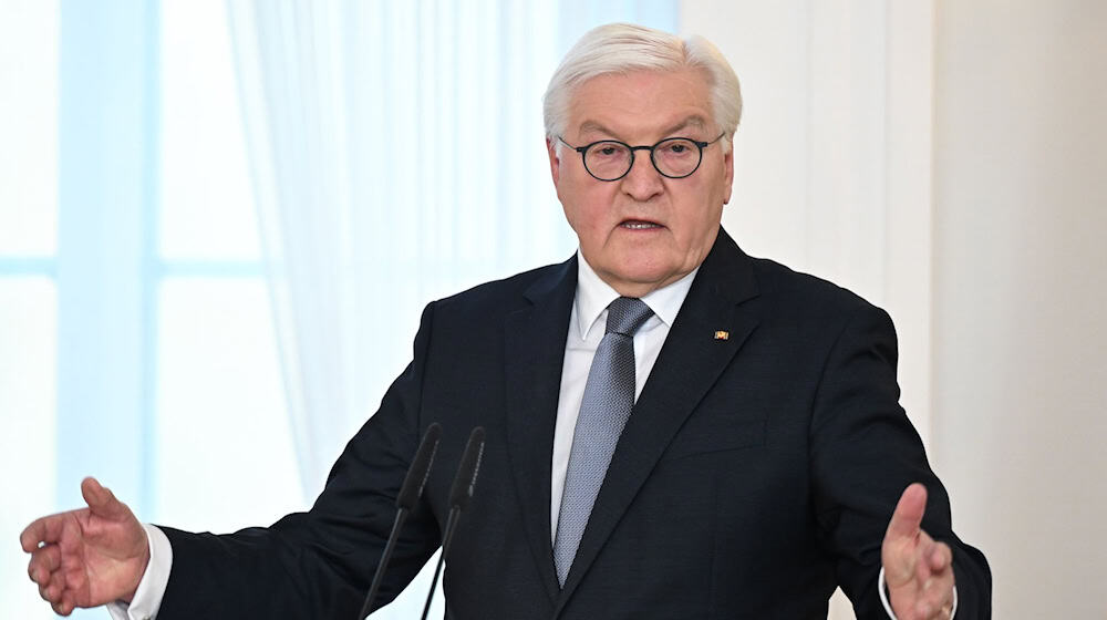 Frank-Walter Steinmeier führt seine Amtsgeschäfte im Mai drei Tage lang in Delitzsch aus. (Archivbild) / Foto: Soeren Stache/dpa
