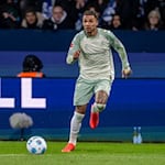 Justin Njinmah droht Werder gegen Leipzig zu fehlen. / Foto: David Inderlied/dpa