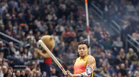 Der Olympia-Dritte Emmanouil Karalis aus Griechenland startet in Dresden.  / Foto: Andreas Gora/dpa