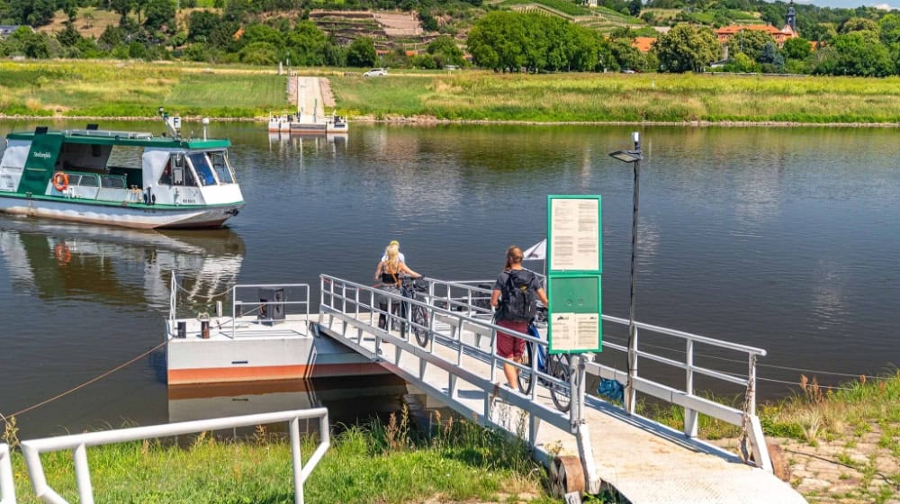 Noch fährt sie: Die Fähre zwischen Diesbar-Seußlitz und Niederlommatzsch. Foto: VGM