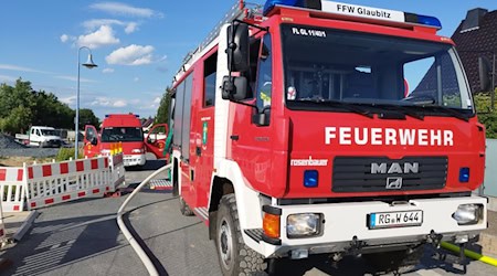 Gasausströmung am Bahnübergang in Glaubitz. Fito: Feuerwehr 