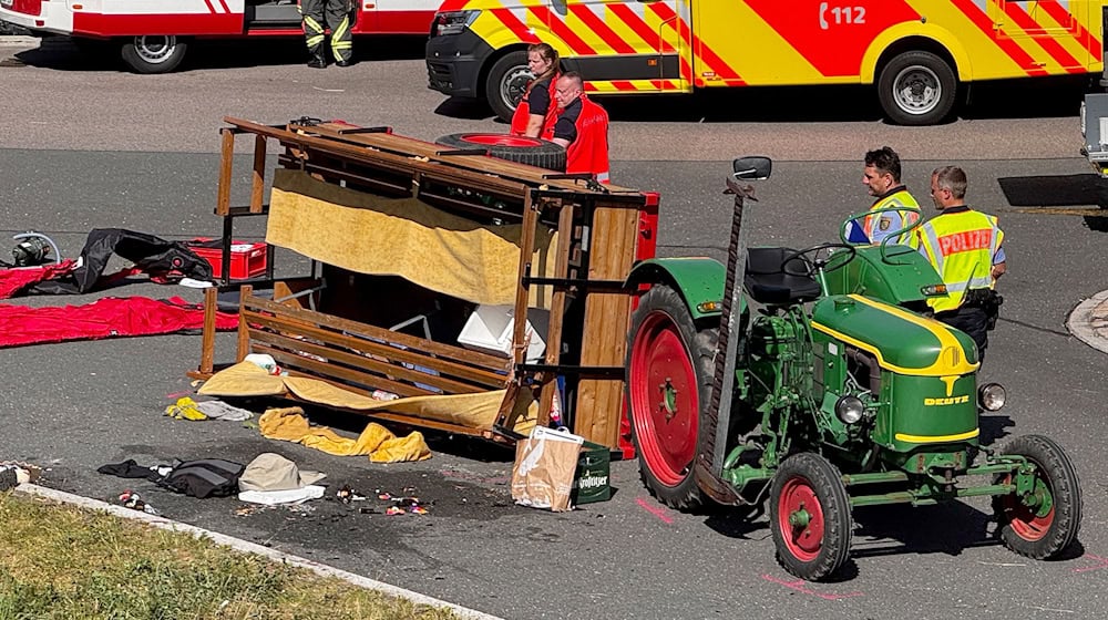 Ermittlungen nach Unfall mit Kutschwagen bei Zwickau dauern an. / Foto: Stephan Fricke/NEWS5/dpa
