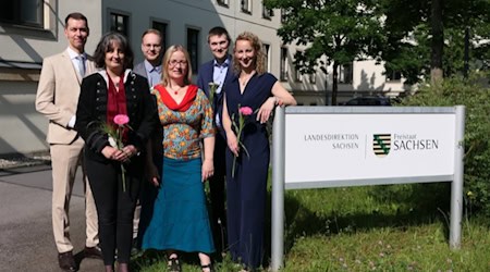 LDS-Präsident Béla Bélafi, Susann Tunger, Philipp Richter, Diana Sickel (LDS), Felix Petzold, Andrea Kern (v.l.n.r.) © Landesdirektion Sachsen