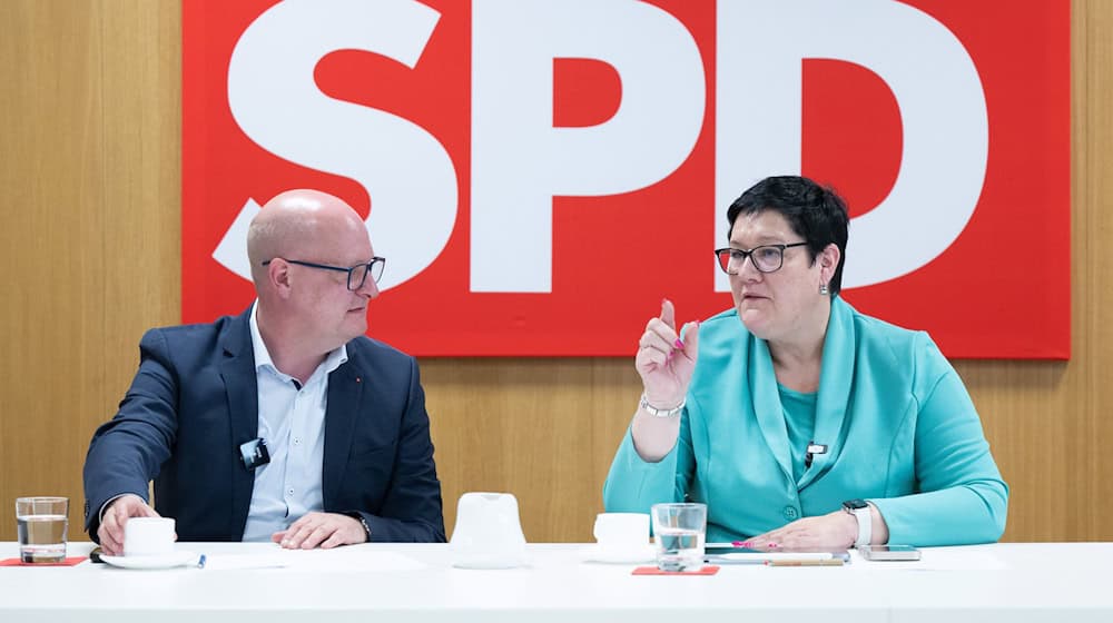 The current dual leadership would like to stand for re-election in Dresden on Saturday.  / Photo: Sebastian Kahnert/dpa