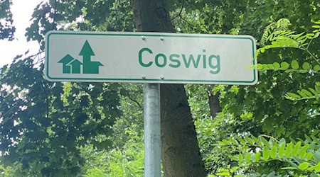 Radwegschild Ortseingang Coswig. Foto: Stadtverwaltung Coswig