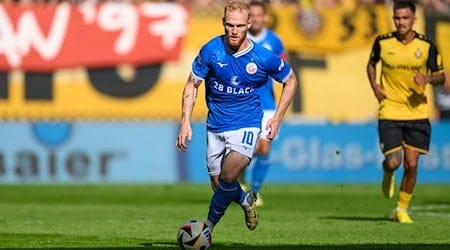  Nils Fröling erzielte im Test gegen Slavia Prag für seinen neuen Verein Dynamo Dresden ein Tor. / Foto: Robert Michael/dpa