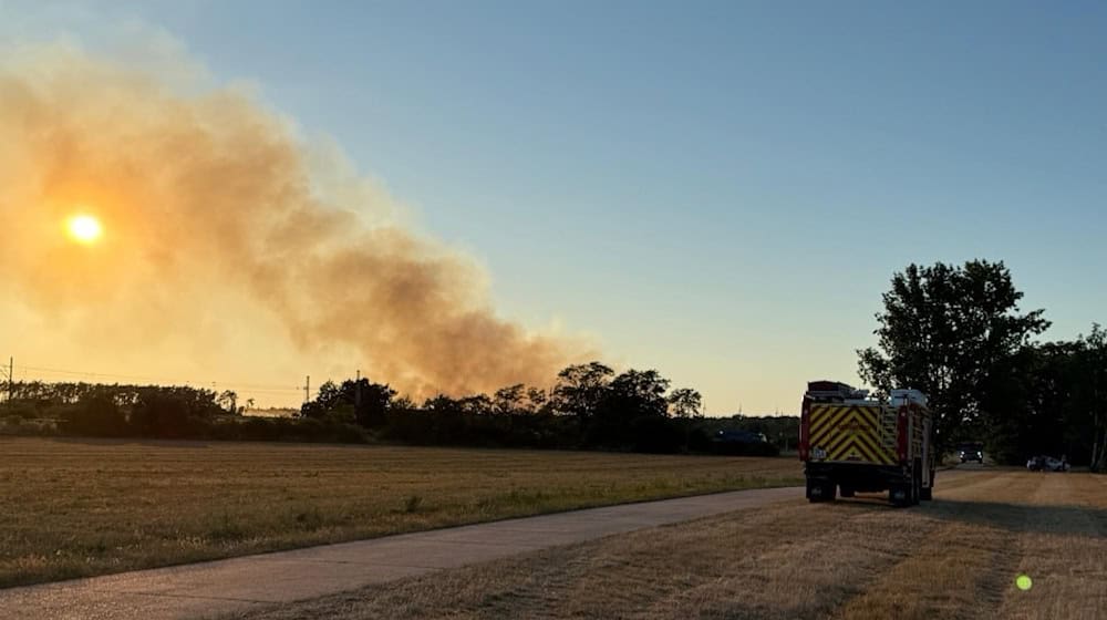 Brand in der Gohrischheide. Foto: Feuerwehr Wilsdruff