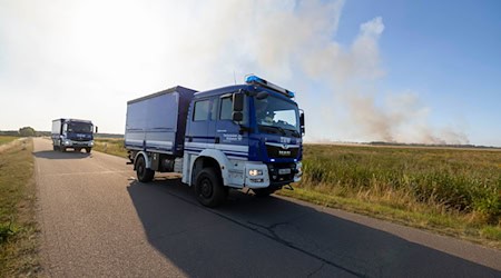 Das THW (Technisches Hilfswerk) unterstützt die Feuerwehr in den Waldbrandgebieten in Sachsen und Thüringen. (Archivbild) / Foto: Daniel Wagner/dpa