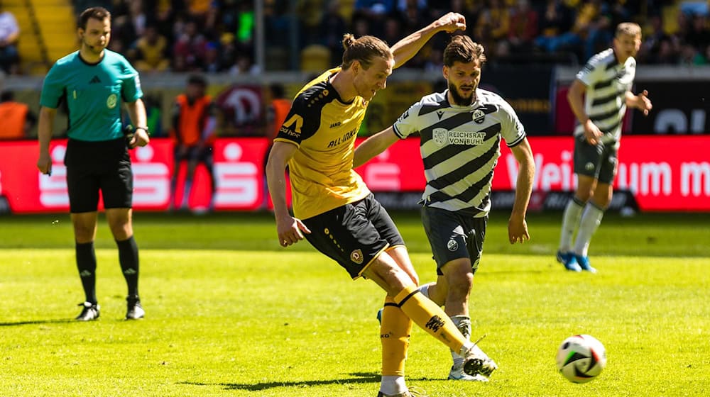Dynamo's Vinko Sapina scored the opening goal against SC Freiburg / Photo: Frank Hammerschmidt/dpa
