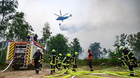 Die Feuerwehr hat die Einsatztaktik in der Gohrischheide geändert. / Foto: Robert Michael/dpa