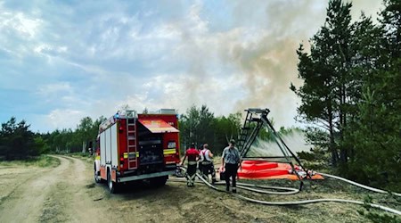 Brand in der Gohrischheide. Foto: Feuerwehr Wilsdruff