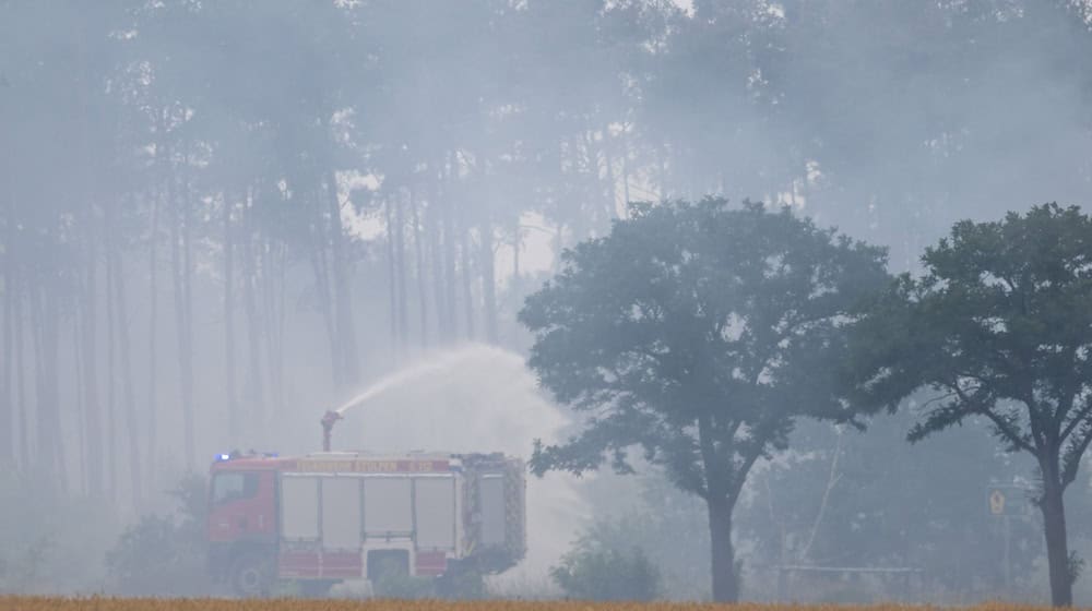 Der Katastrophenalarm in der Gohrischheide wurde aufgehoben.  / Foto: Sebastian Kahnert/dpa