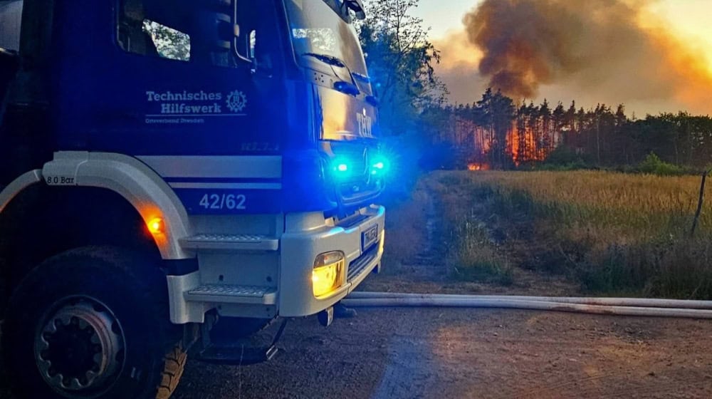 Update zum Waldbrand in der Gohrischheide: Das Wasser wird langsam knapp