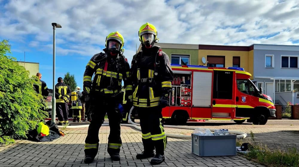 Einsatz in der Langen Straße in Pulsen. Foto: Feuerwehr Gröditz