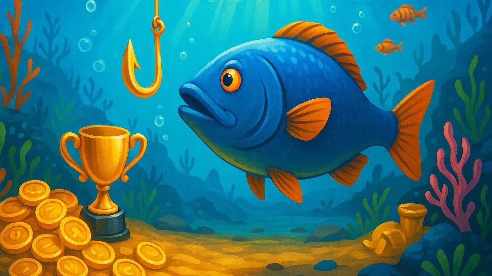 Ein großer Fang, goldene Gewinne und sportlicher Nervenkitzel – Spannung pur / Bild KI-genieriert mit ChatGPT 4o