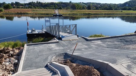 Der neue Fähranleger Niederlommatzsch. Foto: VGM