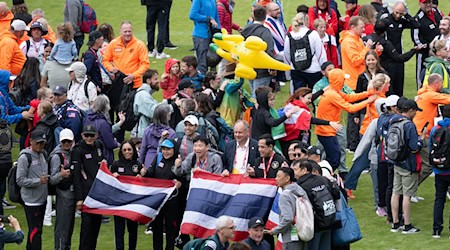 Mit einer Zeremonie im Dresdner Heinz-Steyer-Stadion sind die World Transplant Games für Sportler mit einem Spenderorgan zu Ende gegangen. / Foto: Sebastian Kahnert/dpa