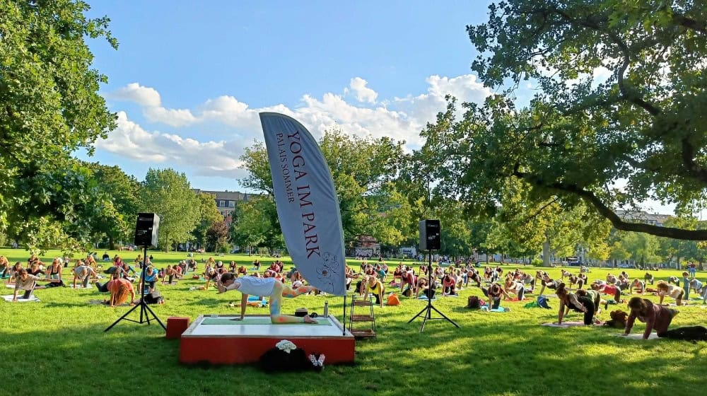 Alaunpark entwickelt sich zum Yoga-Mekka Dresdens