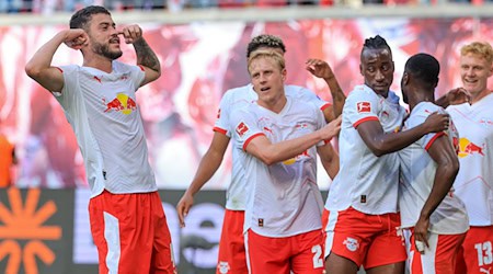 Zumindest ab und zu ließ Leipzig die Muskeln spielen.  / Foto: Jan Woitas/dpa
