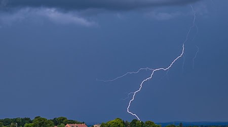 In diesem Sommer sind bislang weniger Blitze bei Gewittern erfasst worden. (Archivbild) / Foto: Patrick Pleul/dpa