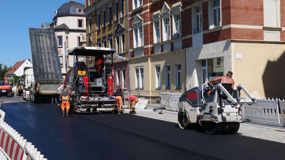 In den letzten Zügen: Die Lutherstraße wird Ende August wieder freigegeben. Foto: Stadtverwaltung Meißen