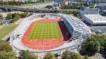 Scene of the opening ceremony: the Heinz Steyer Stadium in Dresden. (Archive photo) / Photo: Robert Michael/dpa