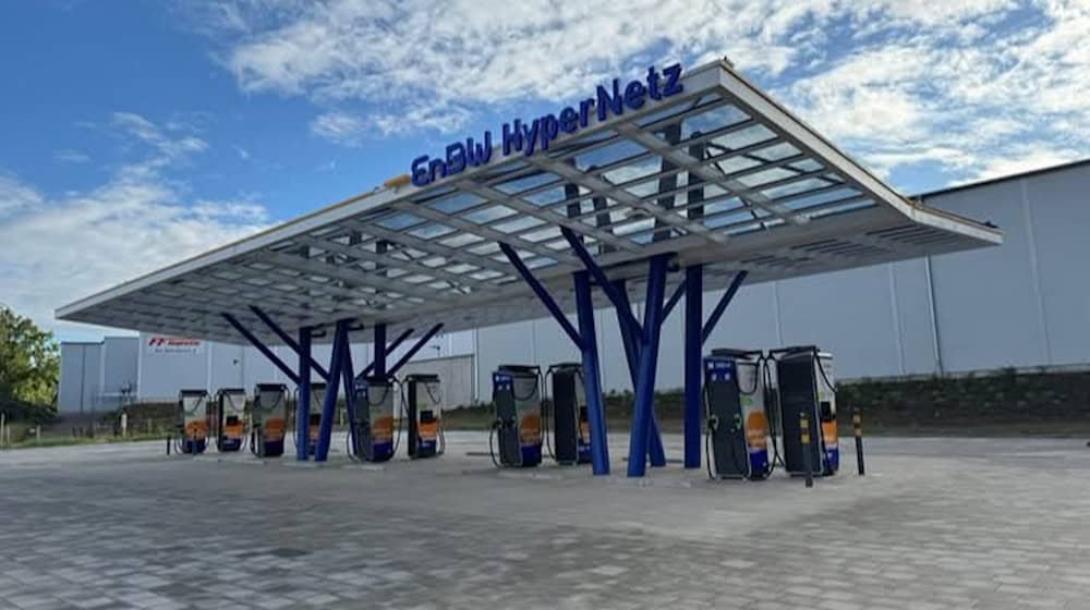 Die neue Ladestation von EnBW bei Wilsdruff. Foto: privat