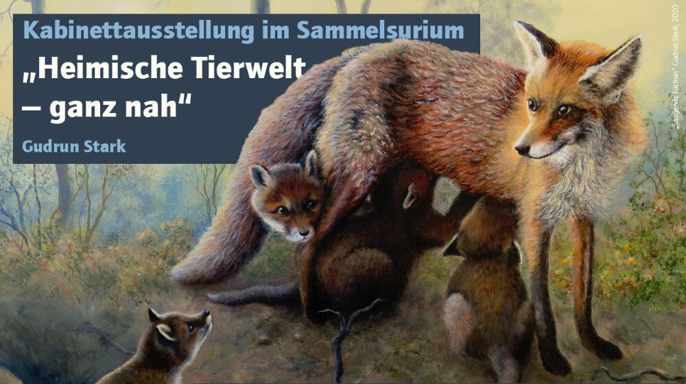 "Säugende Füchsin", Acryl von Gudrun Stark