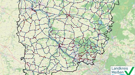 Radwegenetz im Landkreis Meißen. Bildquelle: Landkreis Meißen