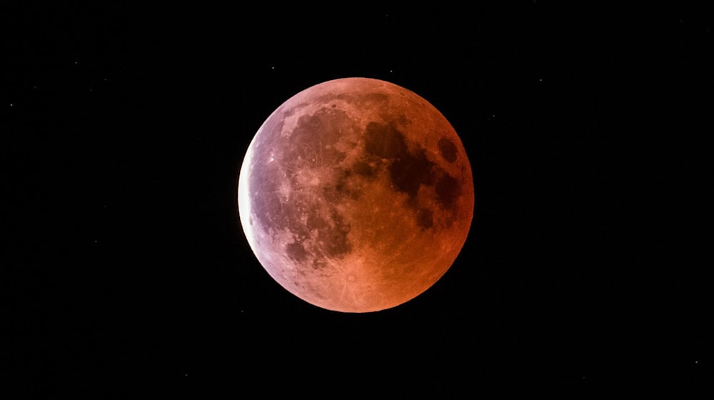 Die totale Mondfinsternis ist auch über Sachsen zu sehen, wenn das Wetter mitspielt. (Archivbild) / Foto: Silas Stein/dpa