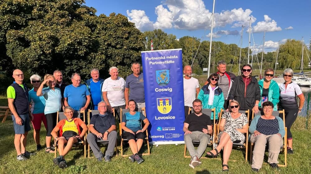Die Elb-Radlergruppe. Foto: Stadtverwaltung Coswig