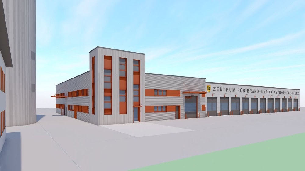 Das neue Zentrum in Glaubitz im Modell. Foto: Landratsamt Meißen