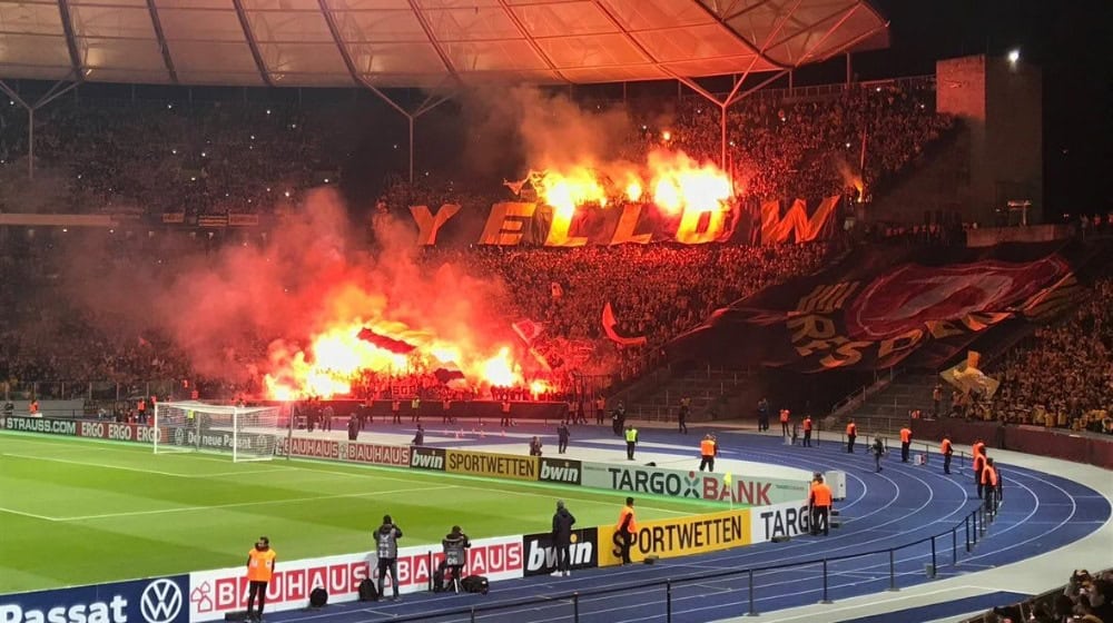Im DFB-POKAL Duell 2019 waren über 30.000 Dresdner im Olympiastadion (Bild: Privataufnahme) post-slider