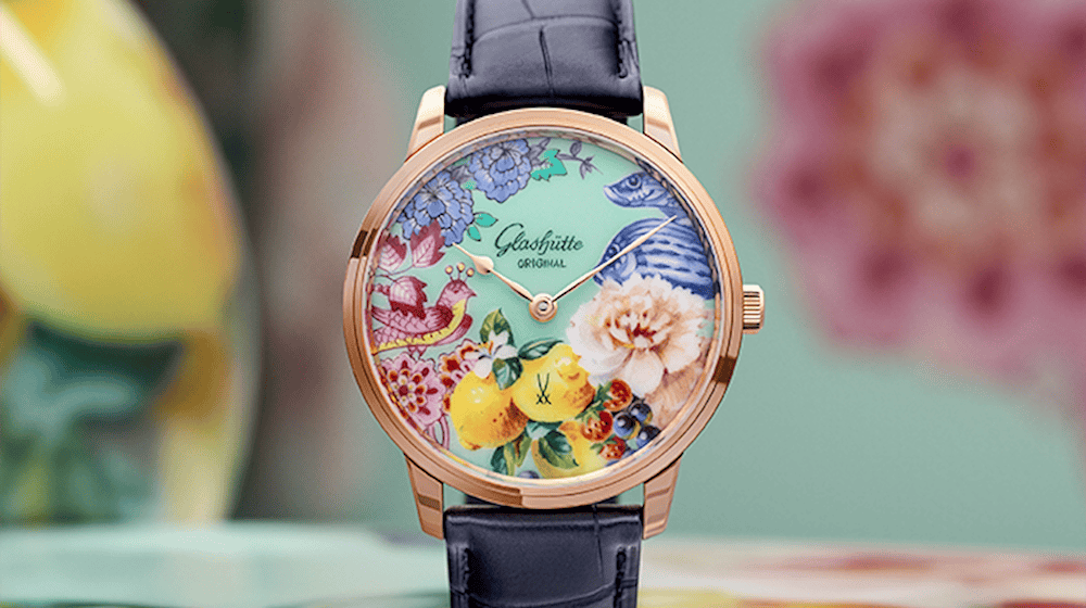 Von dieser rotgoldenen Uhr werden nur acht Stück gefertigt. Preis: 39.900 Euro. Foto: Porzellanmanufaktur Meissen 