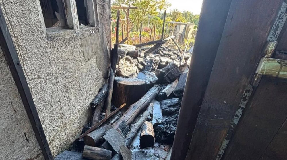 Schuppenbrand in Riesa-Canitz. Foto: Feuerwehr Seerhausen
