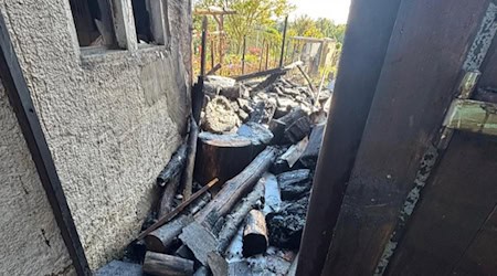 Schuppenbrand in Riesa-Canitz. Foto: Feuerwehr Seerhausen