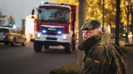Übungsalarm am Montag auf dem Geländer der Graf-Stauffenberg-Kadserne. Foto: Bundeswehr/Stübner