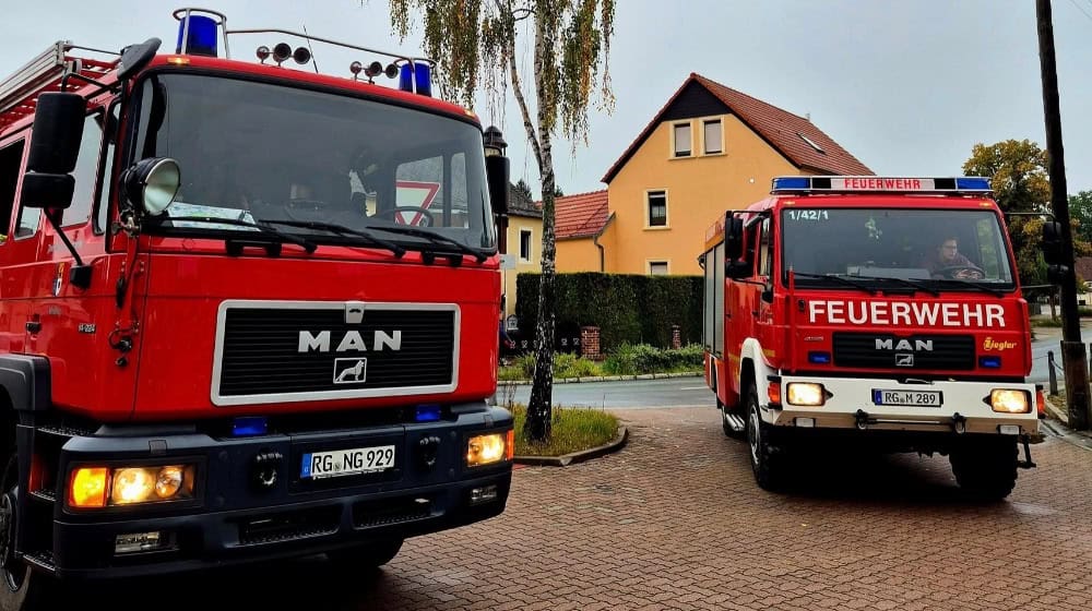 Feuerwehr Gröditz im Einsatz. Foto: Feuerwehr Gröditz