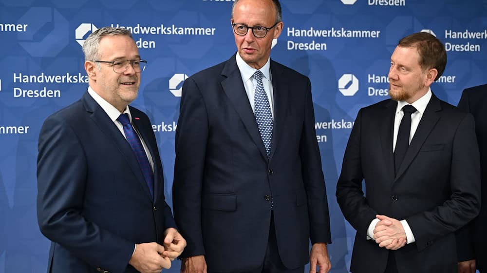 Federal Chancellor Friedrich Merz (CDU) is on his inaugural visit to Saxony / Photo: Hendrik Schmidt/dpa