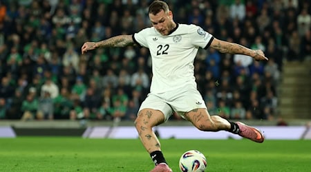 David Raum war auch beim 1:0-Sieg der deutschen Nationalmannschaft in Belfast am Ball. / Foto: Christian Charisius/dpa