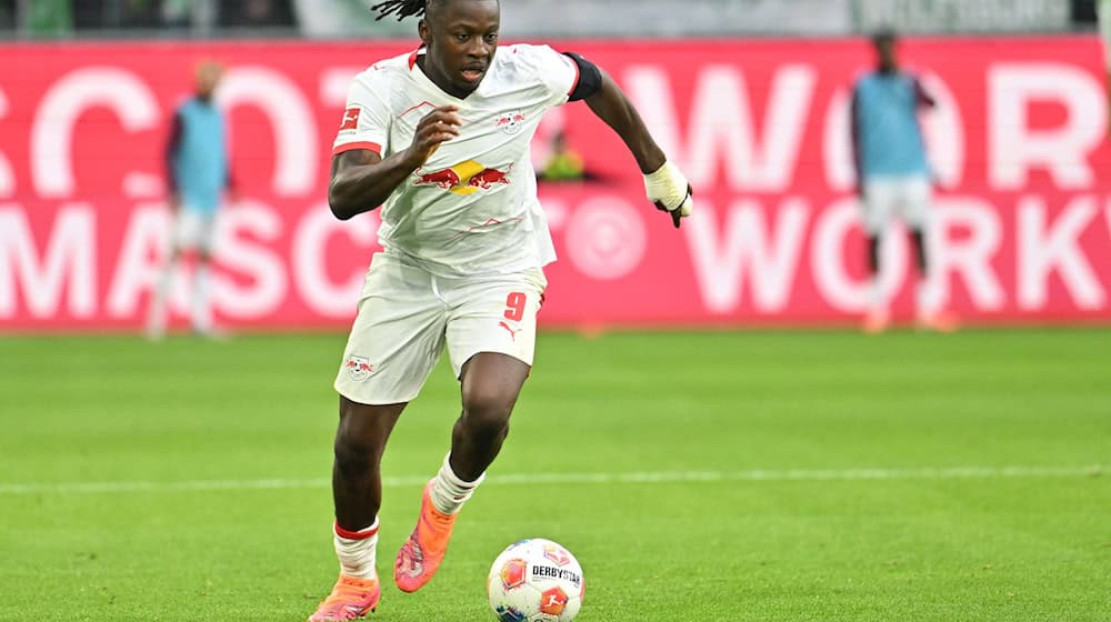 Johan Bakayoko also scored for RB Leipzig in the test match against Dukla Prague. (Archive) / Photo: Swen Pförtner/dpa
